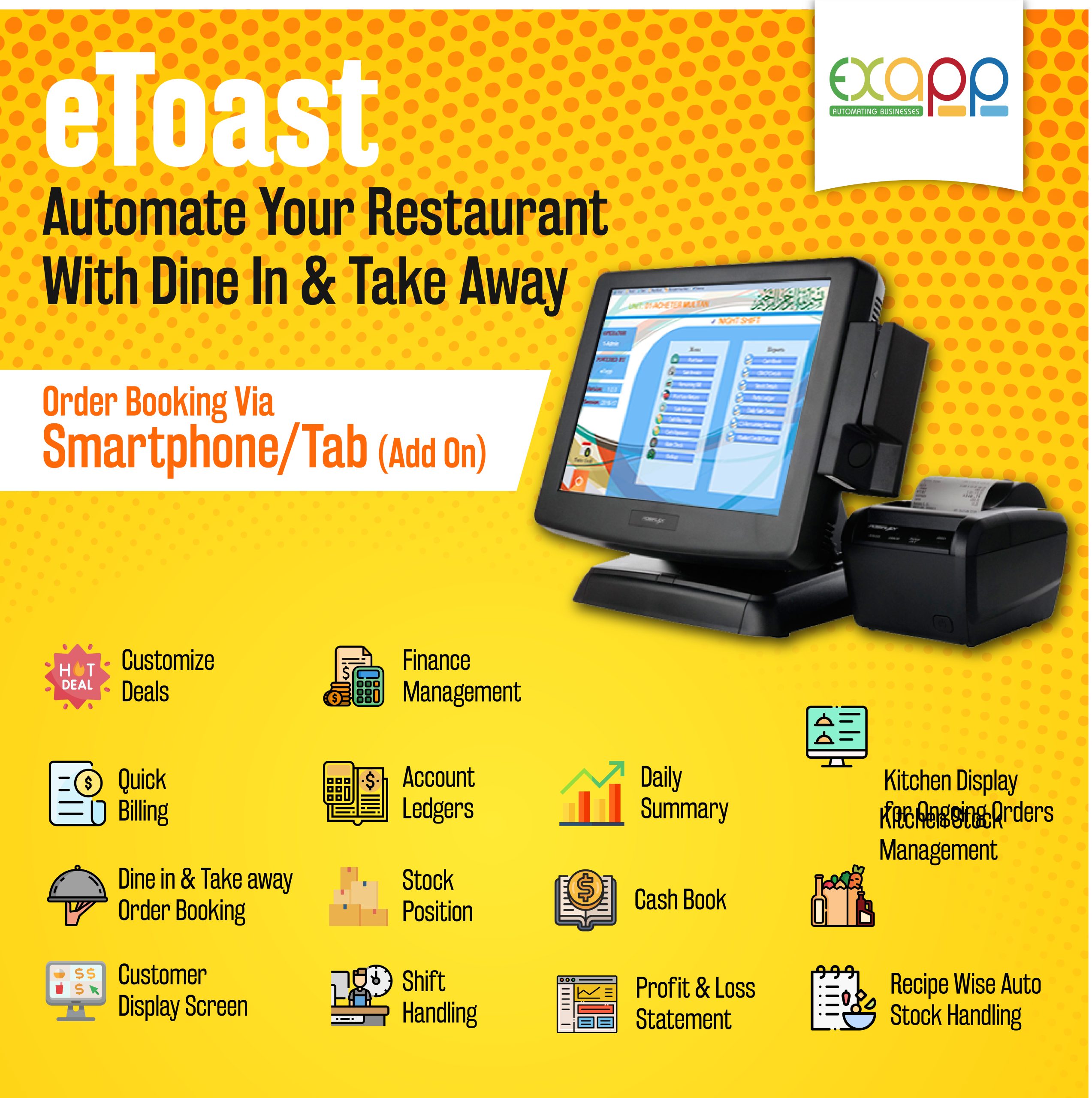 eToast best software for restaurants dine in and take away